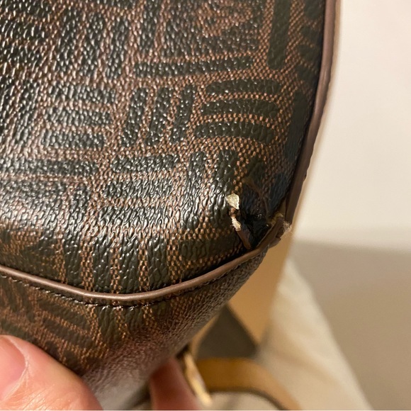 Anne Klein new with tags flap horsebit logo backpack purse in dark brown. - Picture 6 of 6